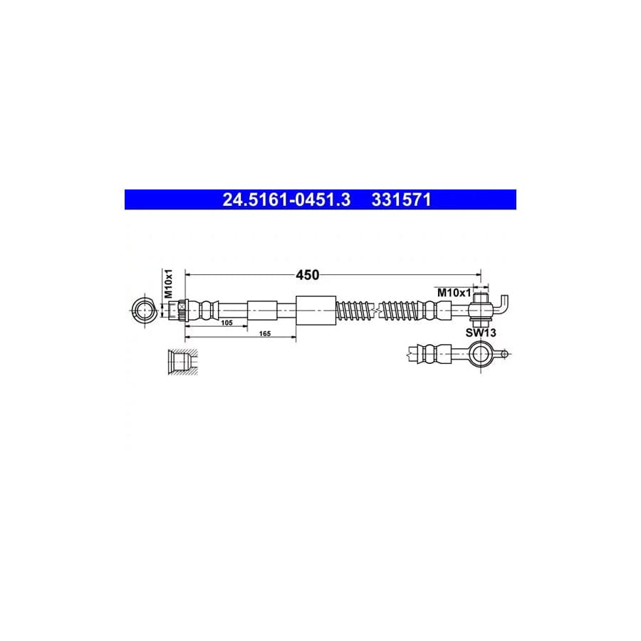 ATE 24.5161-0451.3 Brake Hose