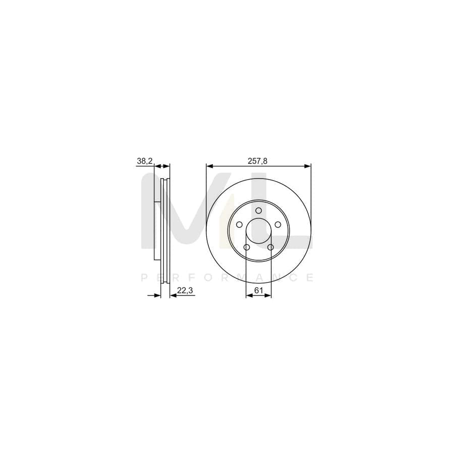BOSCH 0 986 479 R56 Brake Disc Vented, Oiled | ML Performance Car Parts