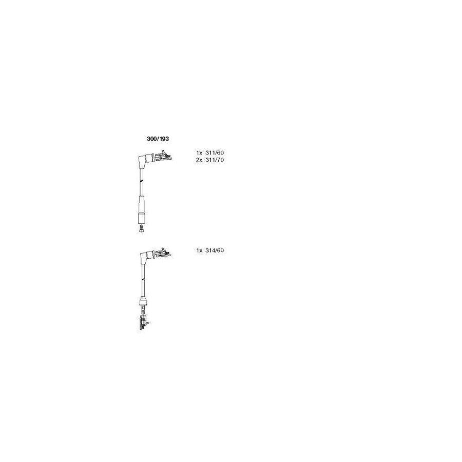 Bremi 300/193 Ignition Cable Kit for Daihatsu Charade