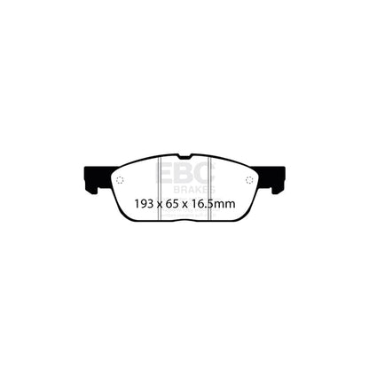EBC PD03KF1652 Ford Focus Mk4 Yellowstuff Front Brake Pad & Plain Disc Kit - ATE Caliper 2 | ML Performance UK Car Parts