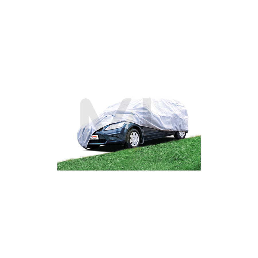 CARPASSION 10025 Car cover full-size, L 450x150 cm, Grey