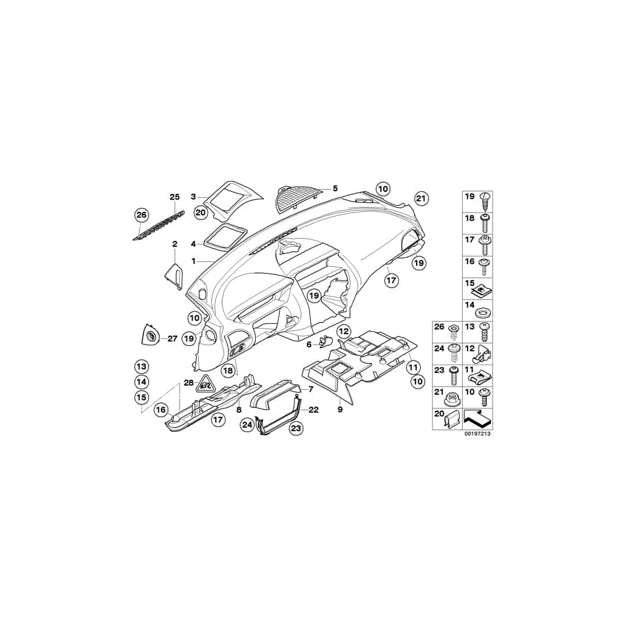 Genuine BMW 51457891233 E63 E64 Trim Panel Dashboard, Leather PORTLAND NATUR (Inc. M6)