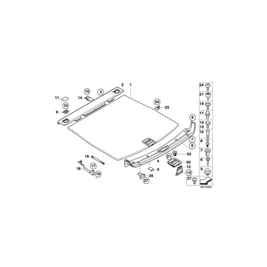 Genuine BMW 51476968323 E61 Covering Cross Member ANTHRAZIT (Inc. 520d, 525xd & 550i)