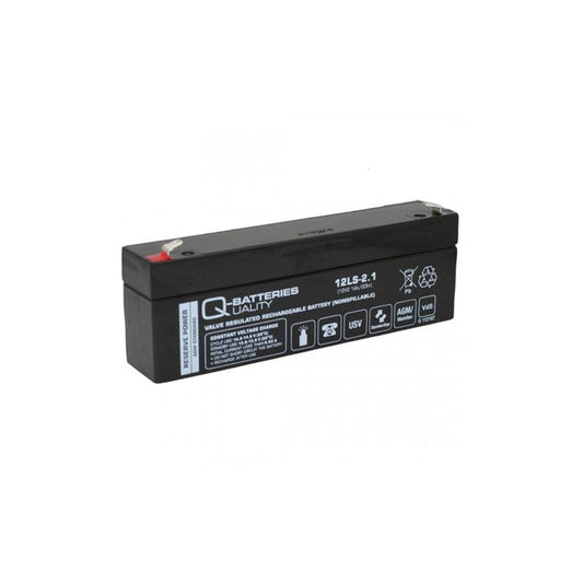 Q-Batteries 12LS2.1 12V 2,1Ah lead fleece accumulator / AGM VRLA VRLA with VdS