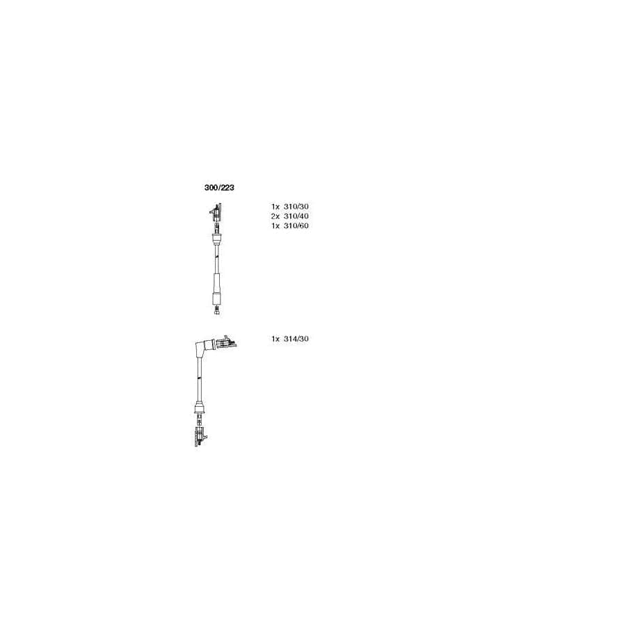 Bremi 300/223 Ignition Cable Kit for Fiat Ritmo