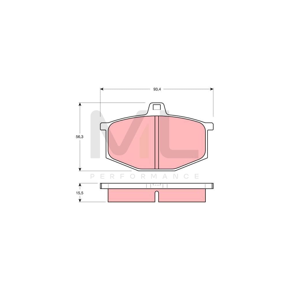 TRW Gdb405 Brake Pad Set Not Prepared For Wear Indicator, With Brake Caliper Screws, With Accessories
