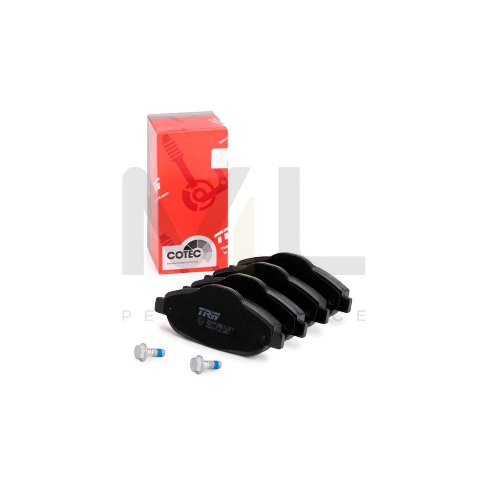 TRW Cotec Gdb1761 Brake Pad Set Not Prepared For Wear Indicator, With Brake Caliper Screws, With Accessories