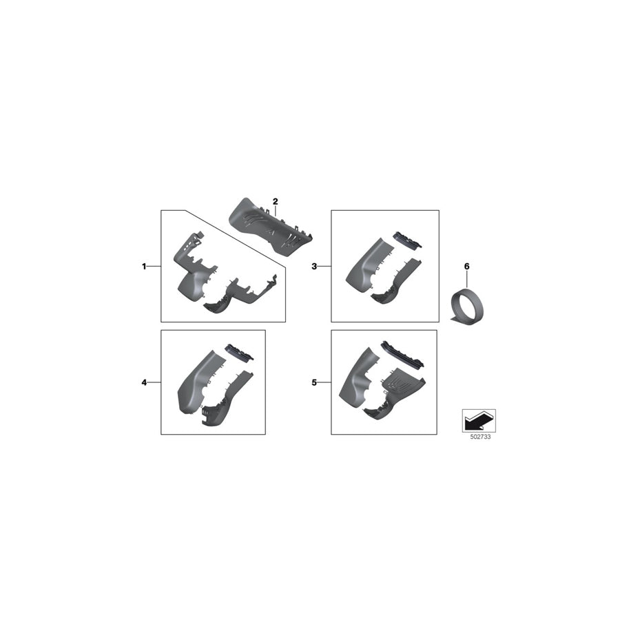 Genuine BMW 51169108974 G16 G15 F92 Mirror Base Cover Set (Inc. 840dX, M850iX & M8)