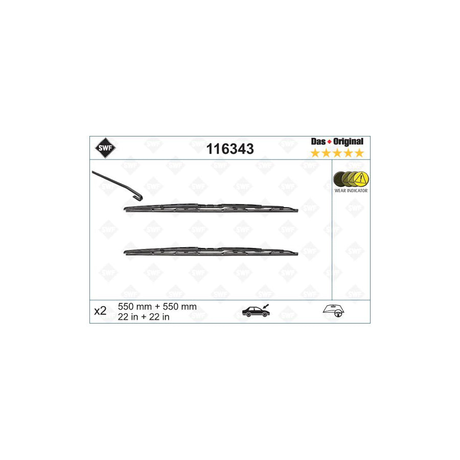 Swf Original 116343 Wiper Blade For Audi A4