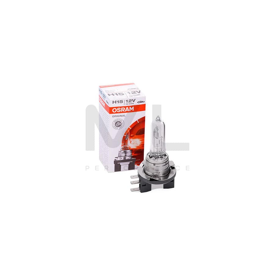 OSRAM ORIGINAL 64176 Bulb, spotlight H15 12V 55/15W PGJ23T-1 3200K Halogen