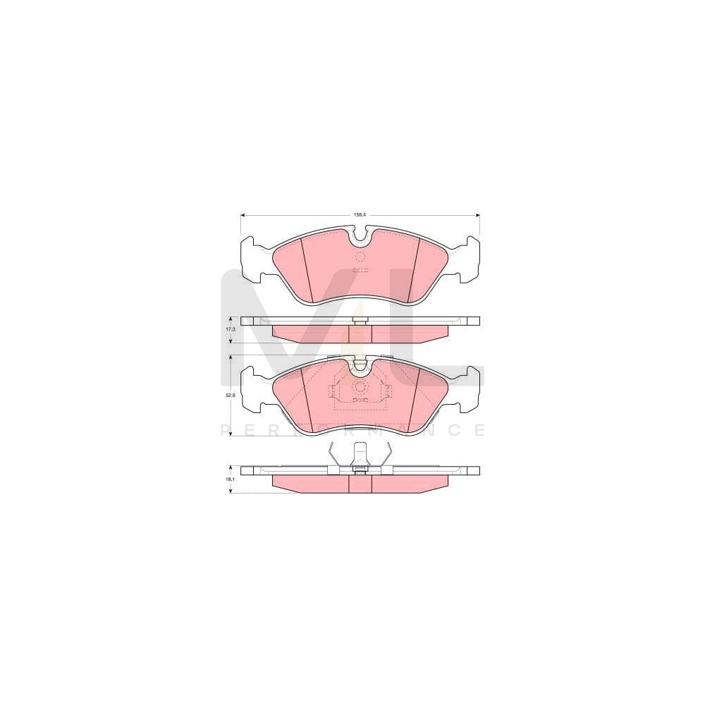 TRW Gdb3116 Brake Pad Set Prepared For Wear Indicator