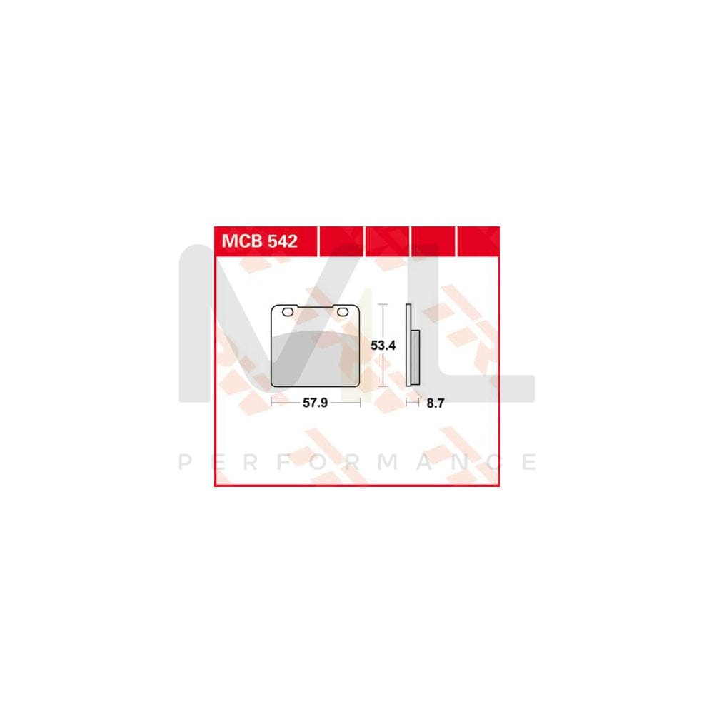 TRW Organic Allround Mcb542 Brake Pad Set