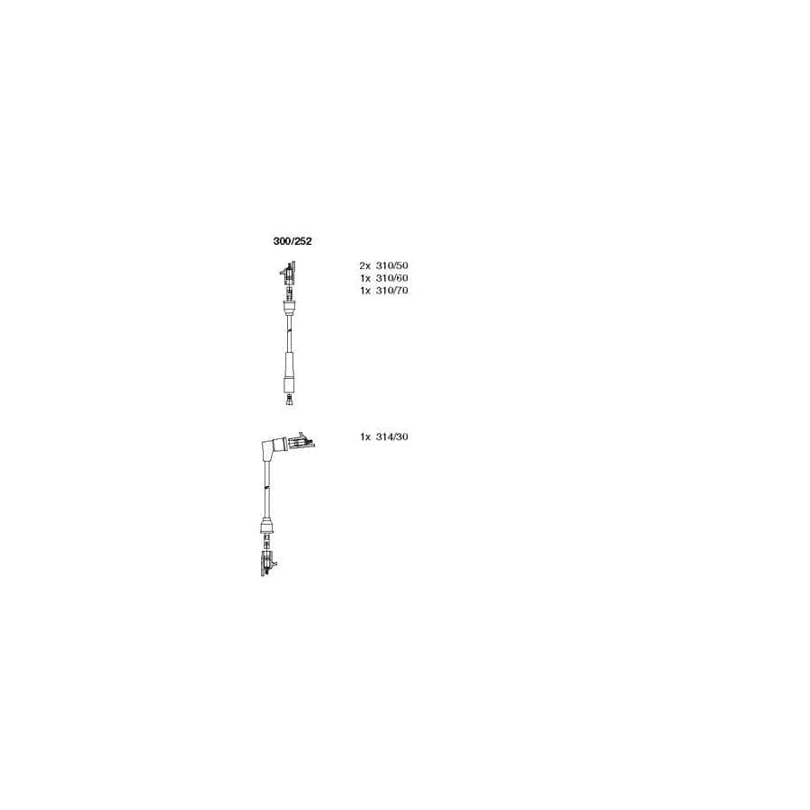 Bremi 300/252 Ignition Cable Kit for Vauxhall Chevette