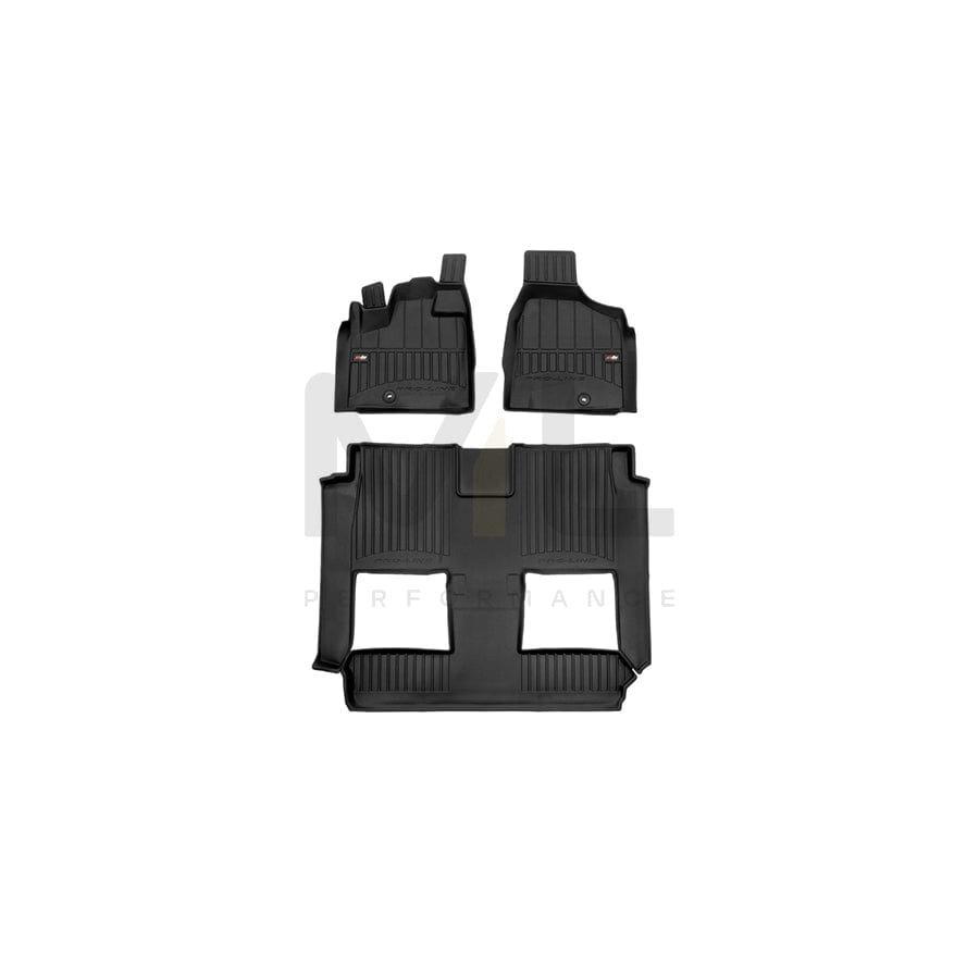 FROGUM Tailored, ProLine 3D409941 Floor mat set for DODGE Grand Caravan V MPV (RT) Elastomer, Front and Rear, Quantity: 3, Black, (LHD)