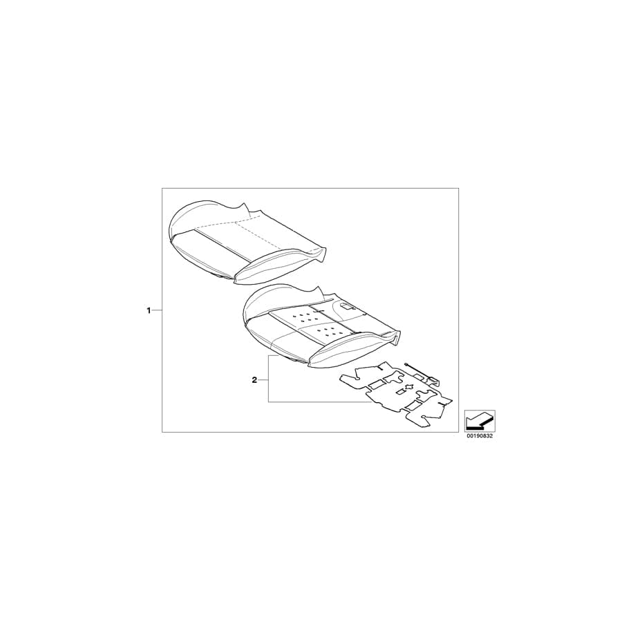 Genuine BMW 52108037950 E85 E86 Seat Upholstery, Leather PERLBEIGE (Inc. Z4 2.5i, Z4 M3.2 & Z4 3.0i)