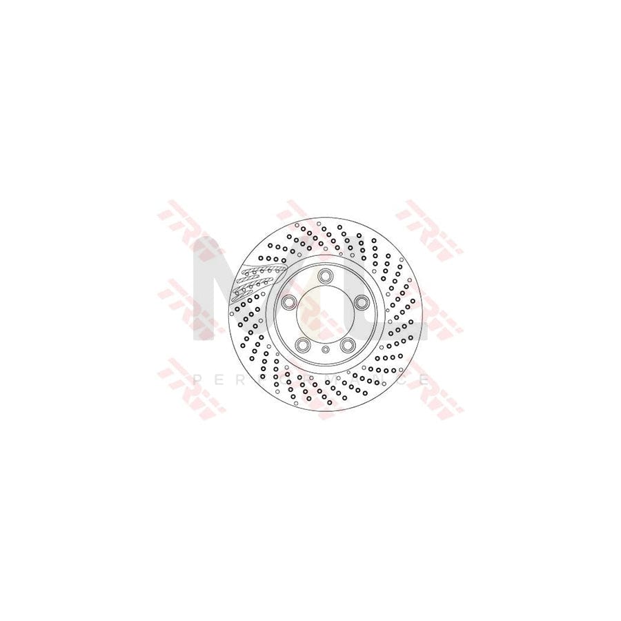 TRW DF6541S Brake Disc Perforated / Vented, Painted, High-carbon