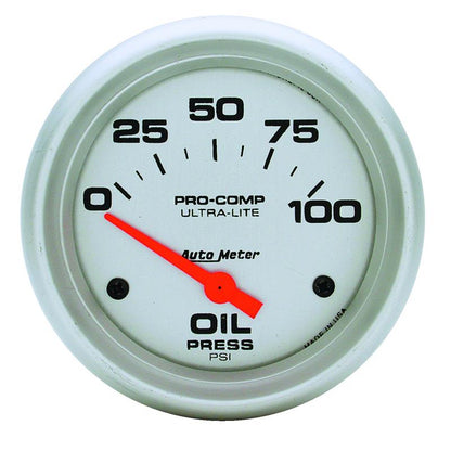 Autometer Ultra-Lite 66.7mm Short Sweep Electronic 0-100 PSI Oil Pressure Gauge