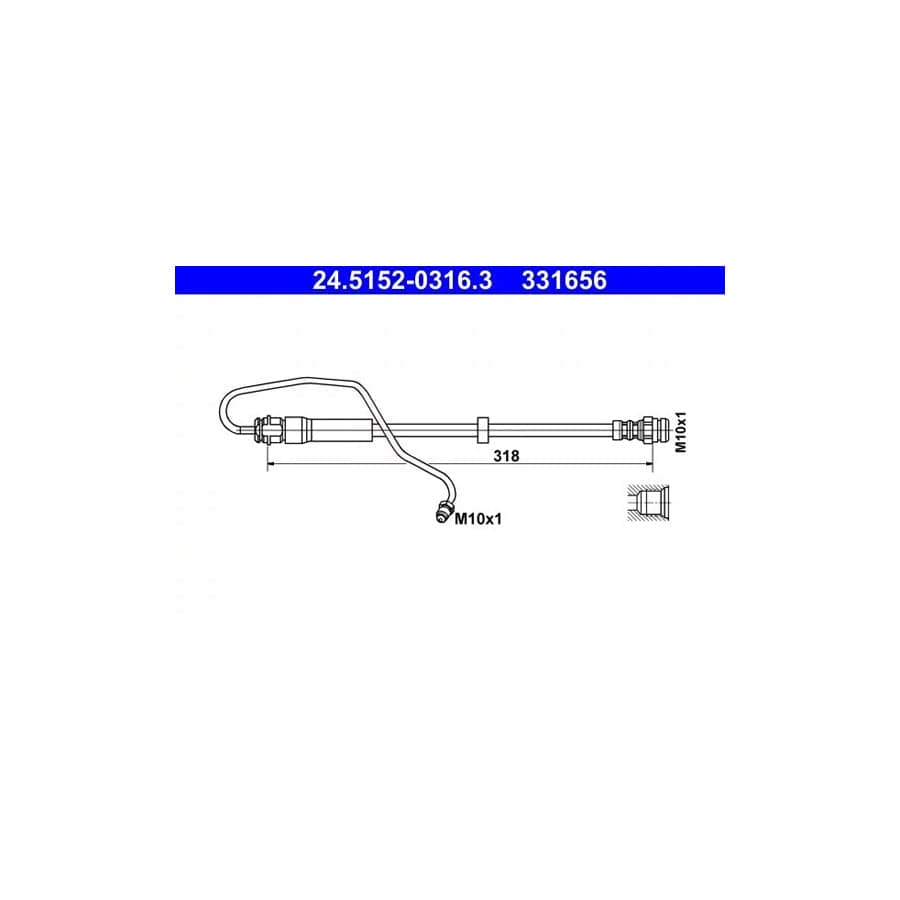 ATE 24.5152-0316.3 Brake Hose