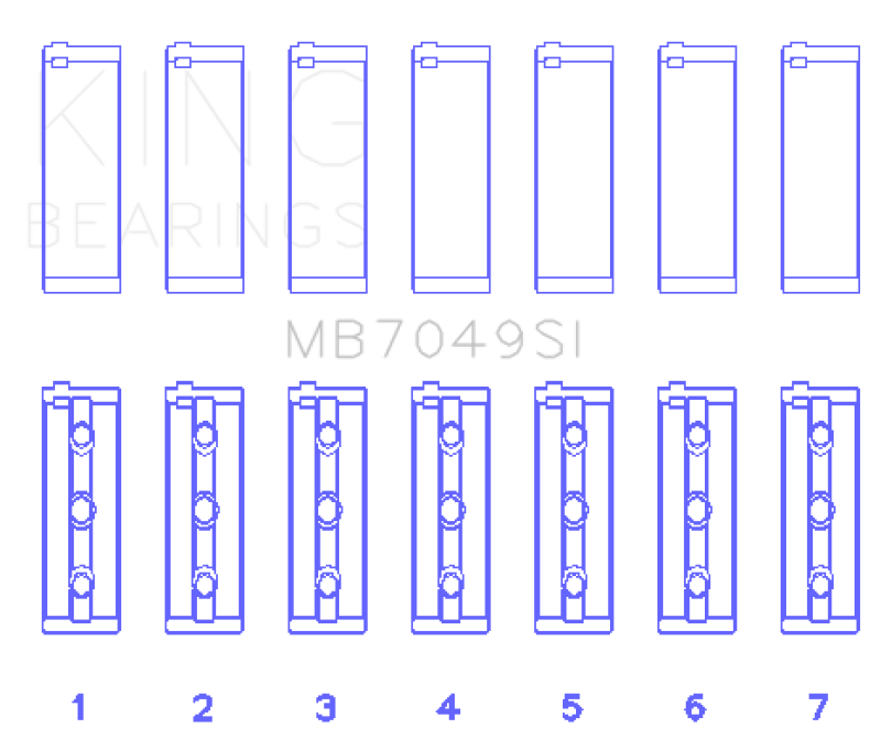 King Engine Bearings Toyota 1FZFE (STD Size) Crankshaft Main Bearing Set