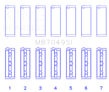 King Engine Bearings Toyota 1FZFE (STD Size) Crankshaft Main Bearing Set