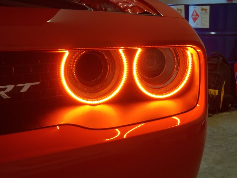 ORACLE Lighting Oracle 15-23 Dodge Challenger Surface Mount Headlight Halo Kit - ColorSHIFT