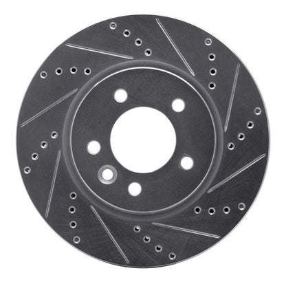R1 Concepts R1 05-07 Land Rover LR3 Front Right Drilled & Slotted Silver Brake Rotor