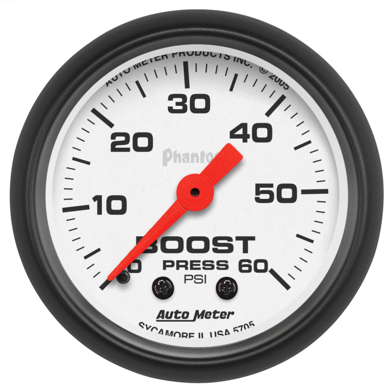Autometer Phantom 52mm 0-60 PSI Mechanical Boost Gauge