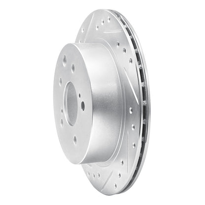 R1 Concepts R1 93-01 Infiniti J30 Rear Left Drilled & Slotted Silver Brake Rotor