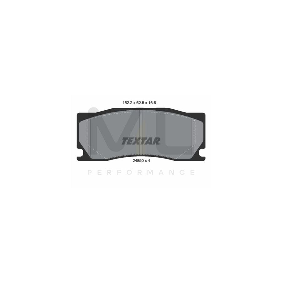TEXTAR 2485001 Brake pad set for JAGUAR XK not prepared for wear indicator