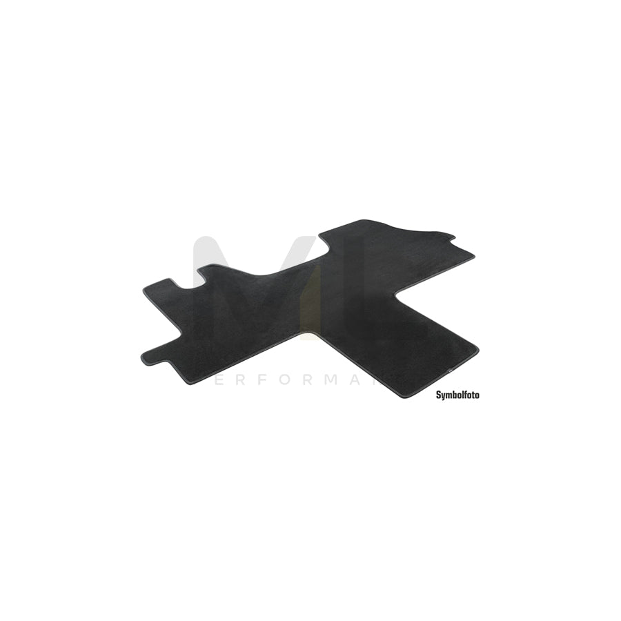 WALSER 80499 Floor mat set for CITROﾃ起 RELAY Textile, Front, Quantity: 1, Black