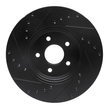 R1 Concepts R1 01-08 Ford Mondeo (Mexico) Front Right Drilled & Slotted Black Brake Rotor