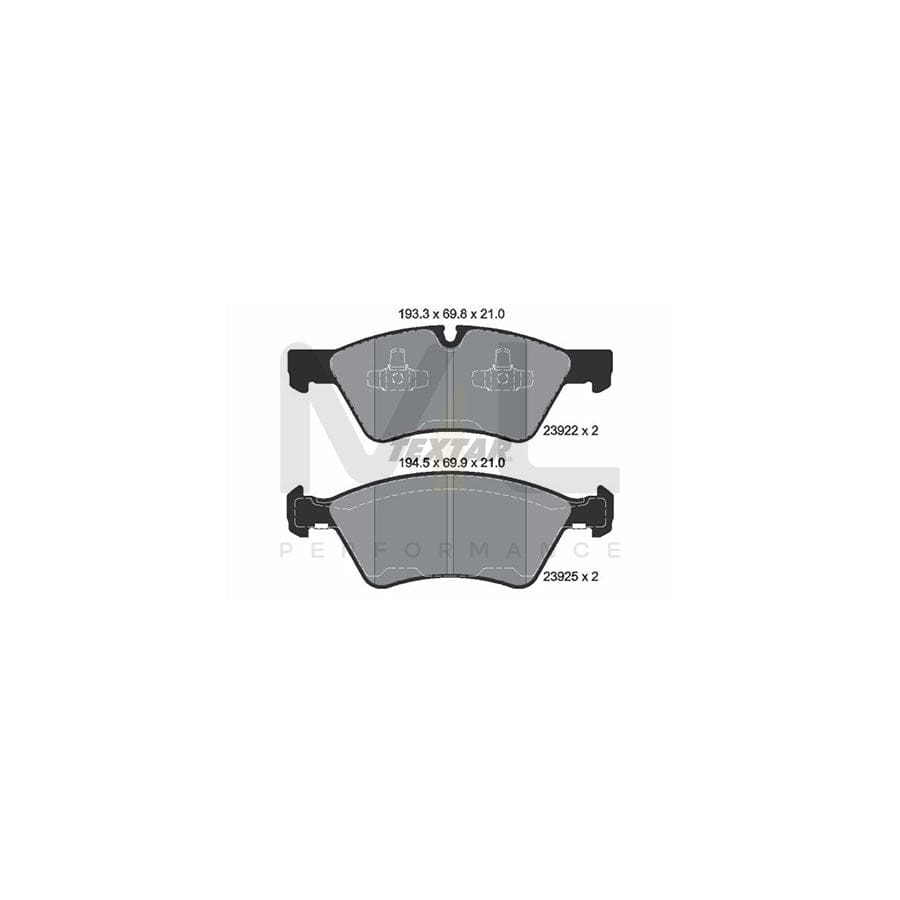 TEXTAR epad 2392281 Brake pad set prepared for wear indicator