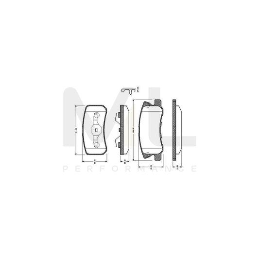 Bosch 0986Tb2385 Brake Pad Set Excl. Wear Warning Contact, With Accessories  | ML Performance Car Parts