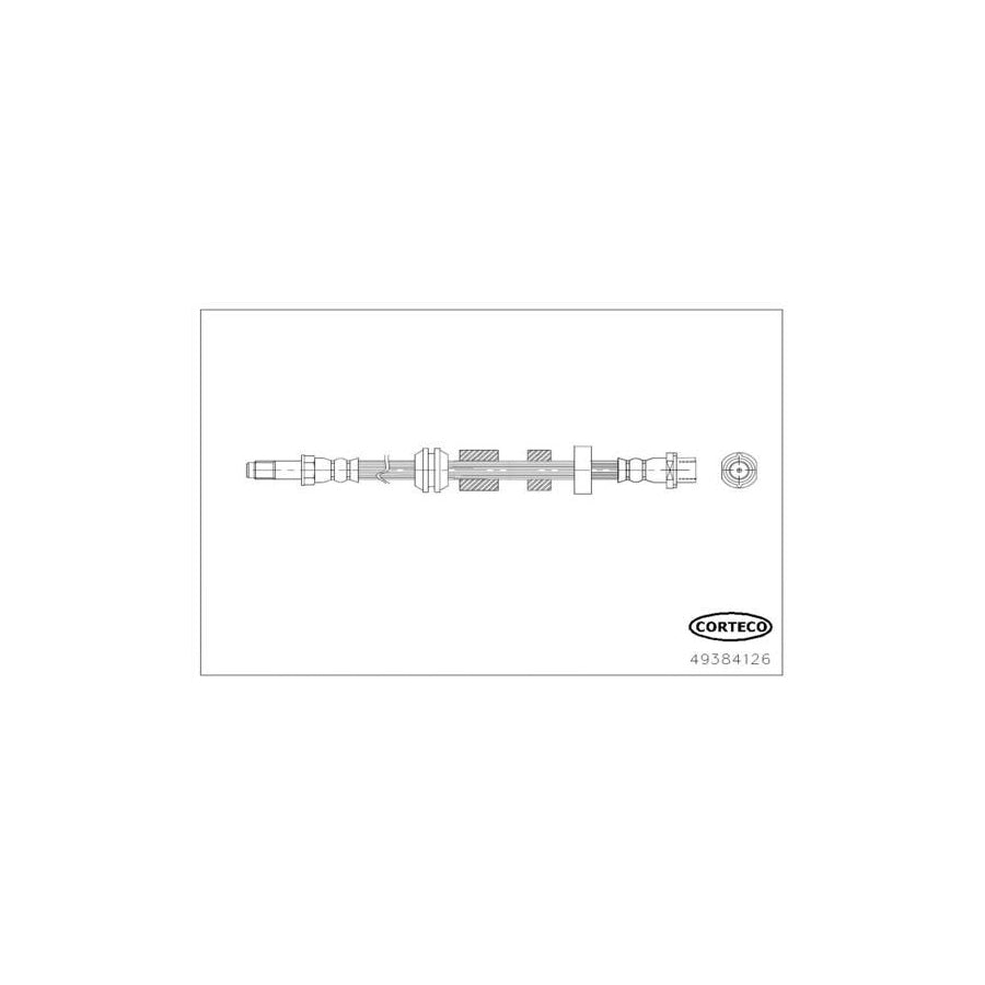 Corteco 49384126 Brake Hose for Volvo V40 Hatchback (525, 526)