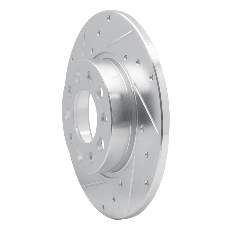 R1 Concepts R1 15-25 Alfa Romeo Tonale Rear Left Drilled & Slotted Silver Brake Rotor