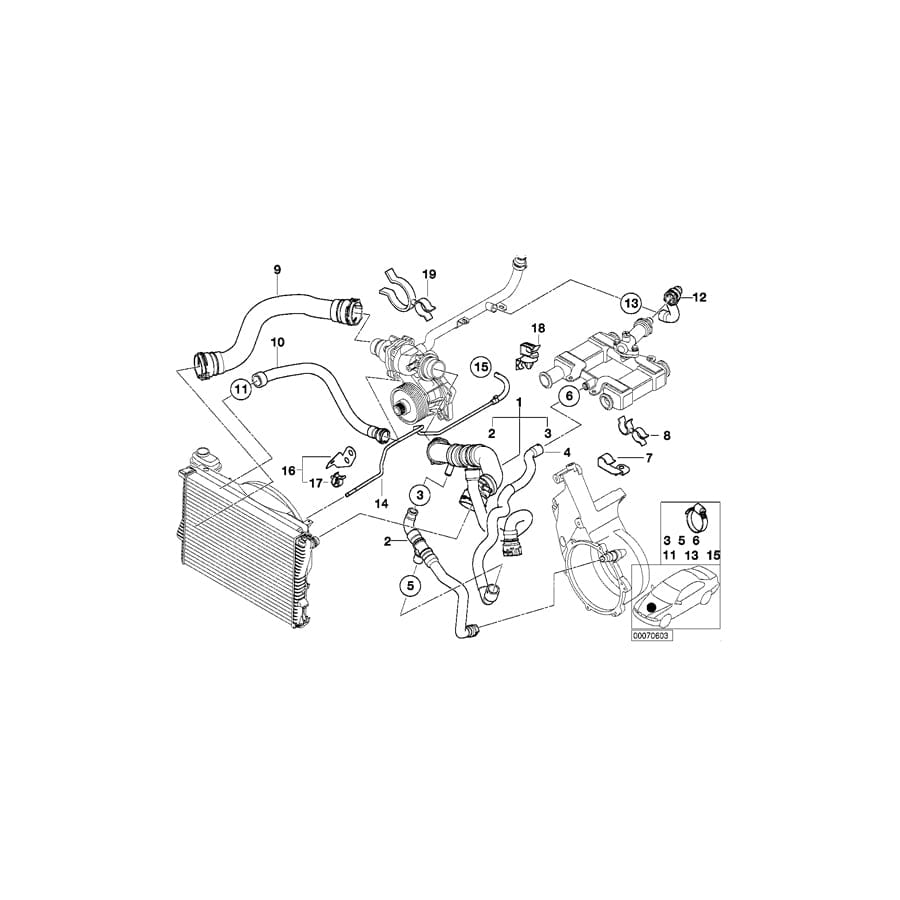 Genuine BMW 11721286739 E38 Hose Clamp (Inc. 740d)