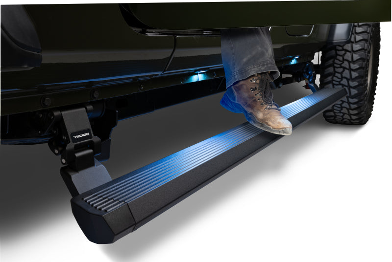 Go Rhino RealTruck 20-24 Jeep Gladiator CC 4dr VoltStep Electric Running Board Kit (Cut/Drill Req.) - Tex Blk