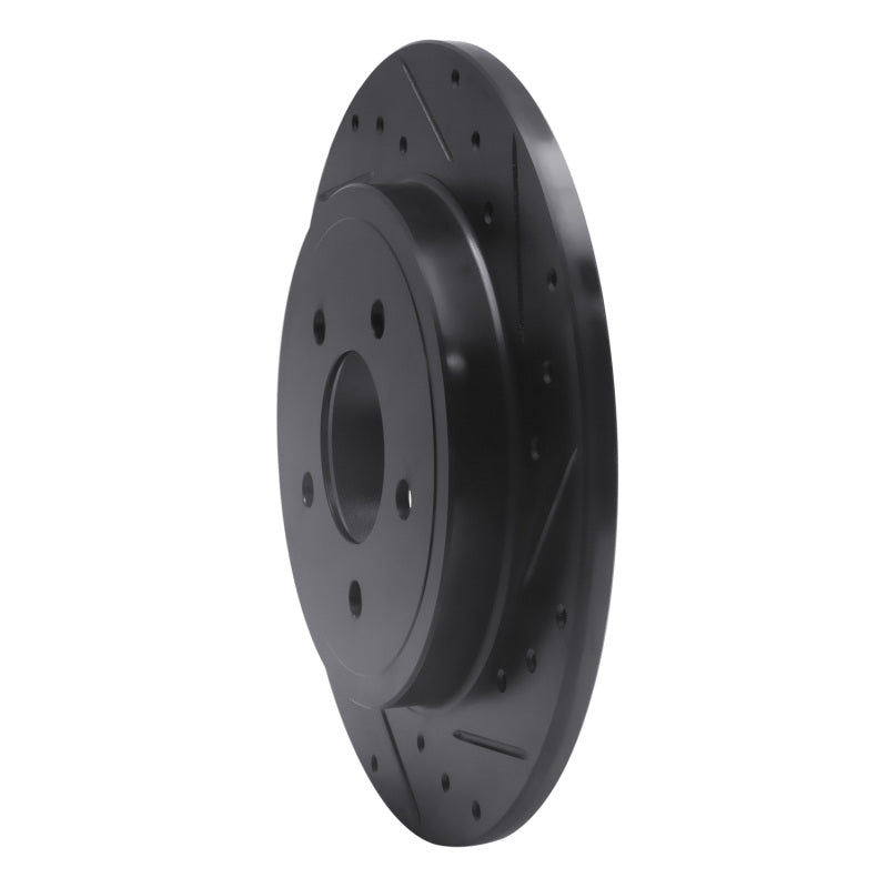 R1 Concepts R1 05-08 Ford Escape Rear Right Drilled & Slotted Black Brake Rotor