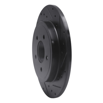 R1 Concepts R1 05-08 Ford Escape Rear Right Drilled & Slotted Black Brake Rotor