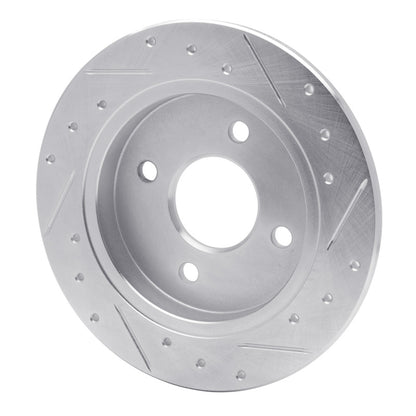 R1 Concepts R1 01-19 Ford Focus Rear Left Drilled & Slotted Silver Brake Rotor