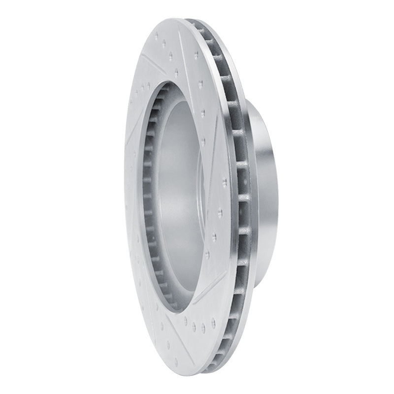 R1 Concepts R1 95-04 Toyota 4Runner Front Left Drilled & Slotted Silver Brake Rotor