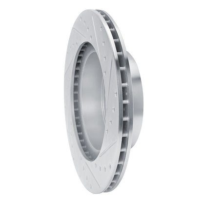 R1 Concepts R1 95-04 Toyota 4Runner Front Left Drilled & Slotted Silver Brake Rotor