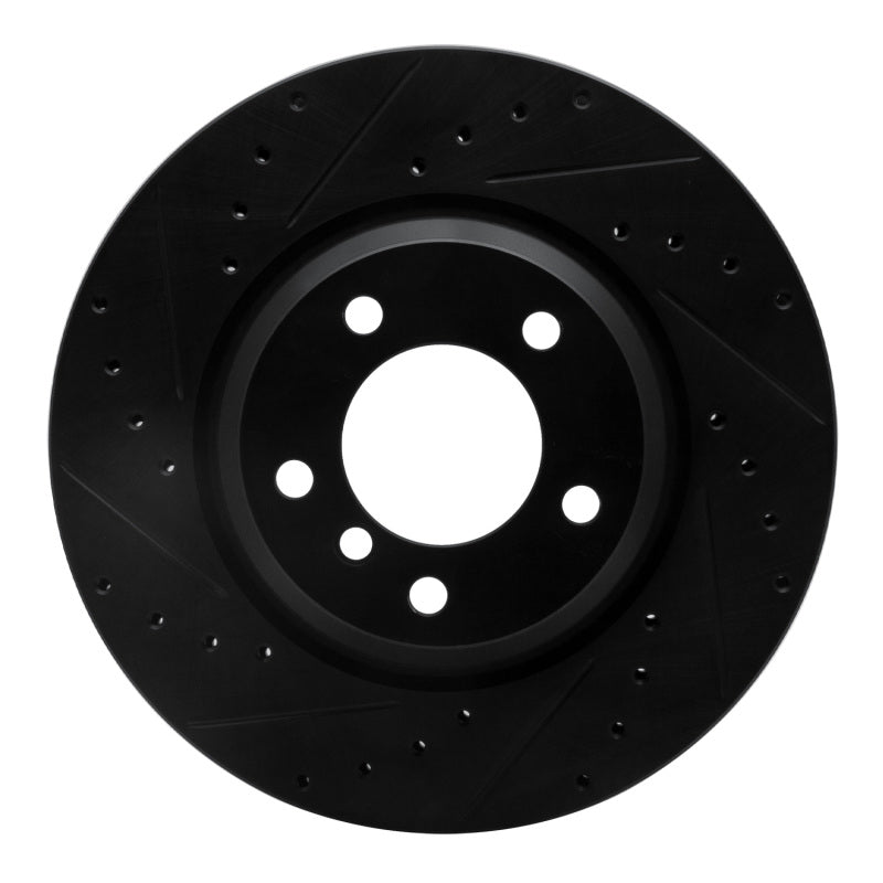R1 Concepts R1 06-12 BMW X1 (USA/Canada) Front Left Drilled & Slotted Black Brake Rotor