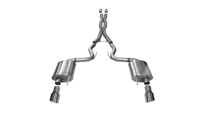 CORSA Performance Corsa 2015-2017 Ford Mustang GT 5.0 3in Cat Back Exhaust Polish Dual Tips (Sport)