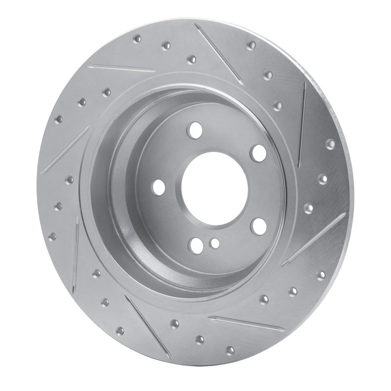 R1 Concepts R1 03-16 Mercedes-Benz E200 (Latin America) Rear Left Drilled & Slotted Silver Brake Rotor