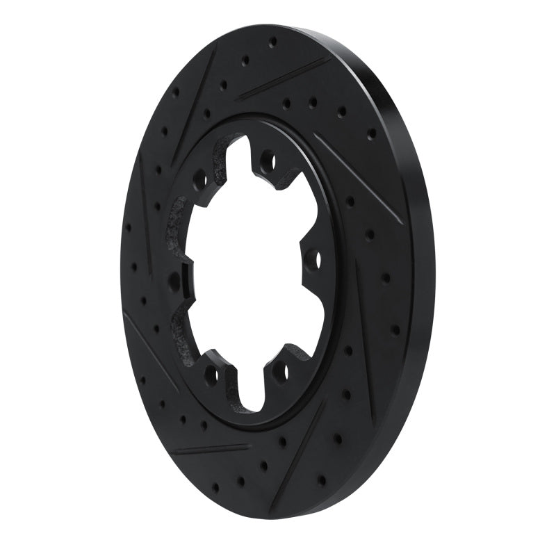 R1 Concepts R1 15-25 Ford Transit-350/SRW Rear Left Drilled & Slotted Black Brake Rotor