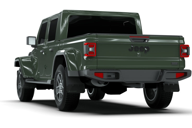 Rally Armor 19-25 Jeep Gladiator JT (Incl. Overland/Sport/Sport S) Black Mud Flap w/Met. Black Logo