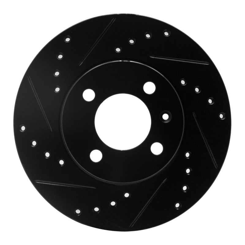 R1 Concepts R1 86-08 Volkswagen DERBY (Mexico) Front Left Drilled & Slotted Black Brake Rotor