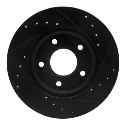 R1 Concepts R1 07-17 Dodge CALIBER Front Left Drilled & Slotted Black Brake Rotor
