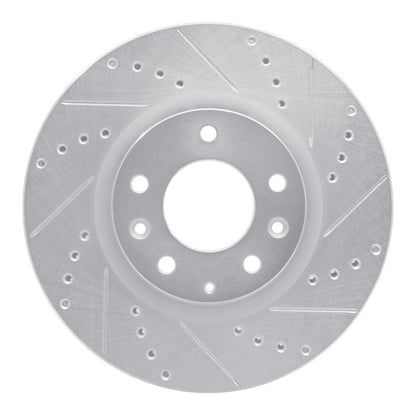 R1 Concepts R1 04-08 Mazda RX-8 Front Right Drilled & Slotted Silver Brake Rotor